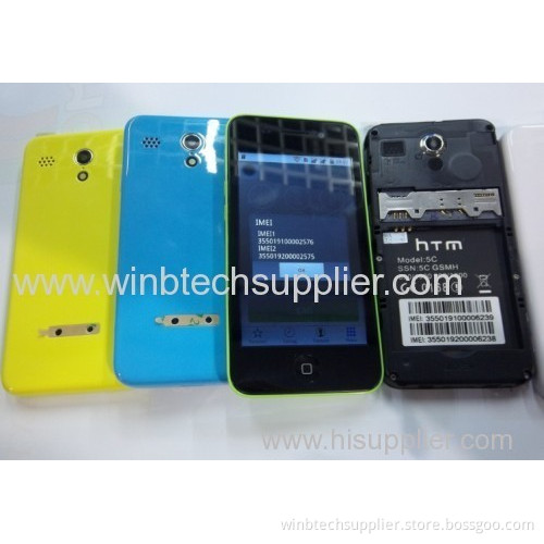 4inch 5c 5c Gsm Unlocked Phone Single Core 1.2ghz Android 4.0 Cell Phone Unlocked Smart Phone Bluetooth Wifi 